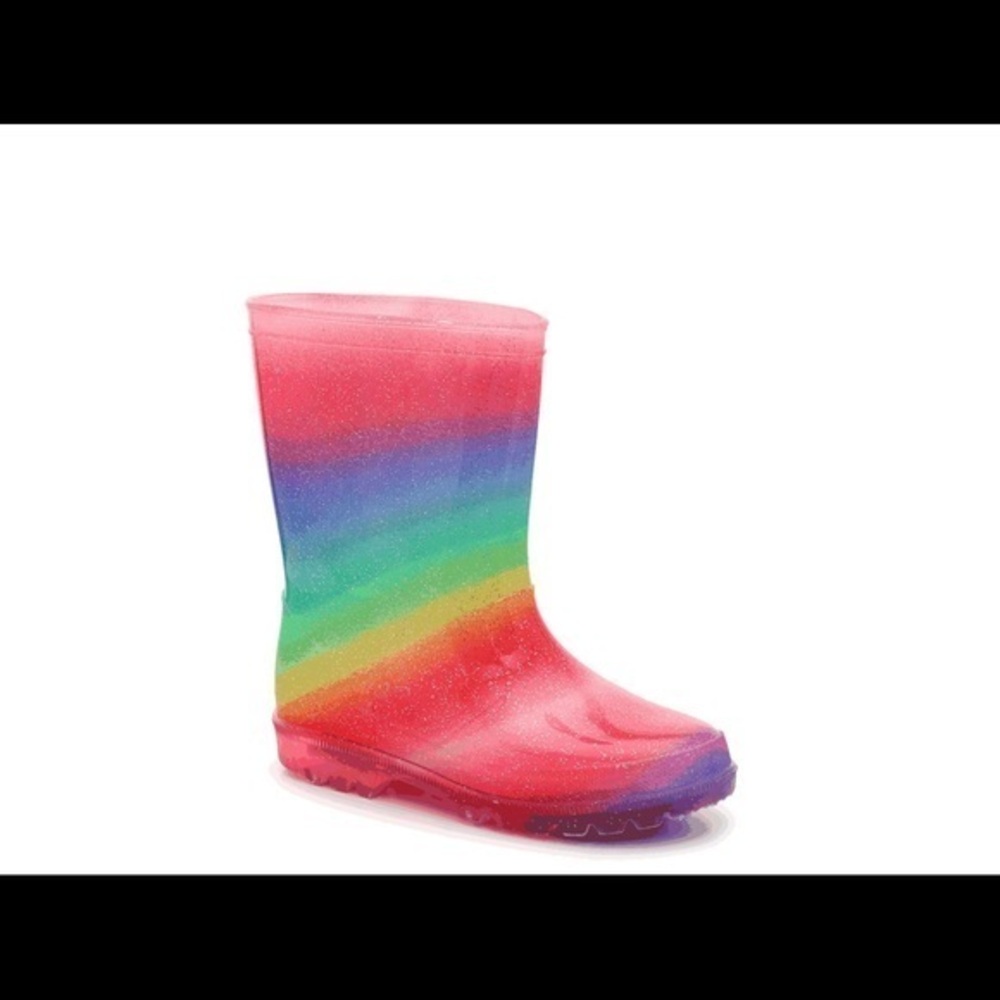 Olive and Edie rainbow light up rain boots size 11